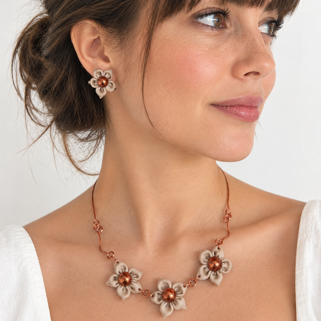Conjunto flor de lino 🌸