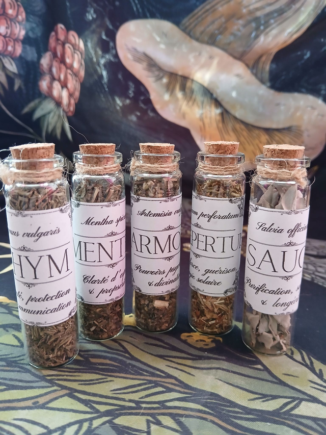 Fioles d'herboristerie 