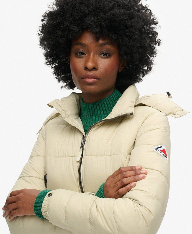 SUPERDRY piumino donna crop con cappuccio