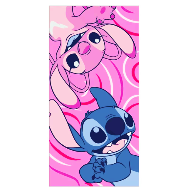 Serviette De Plage - Stitch &amp; Angel - 70x140 Cm