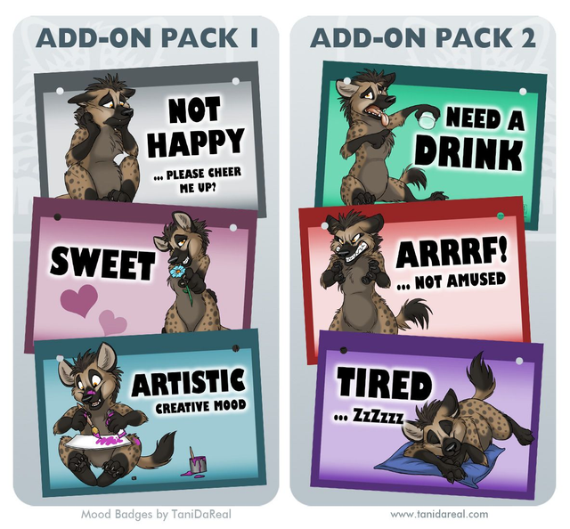 Mood Badges ADD-ONS HYENA