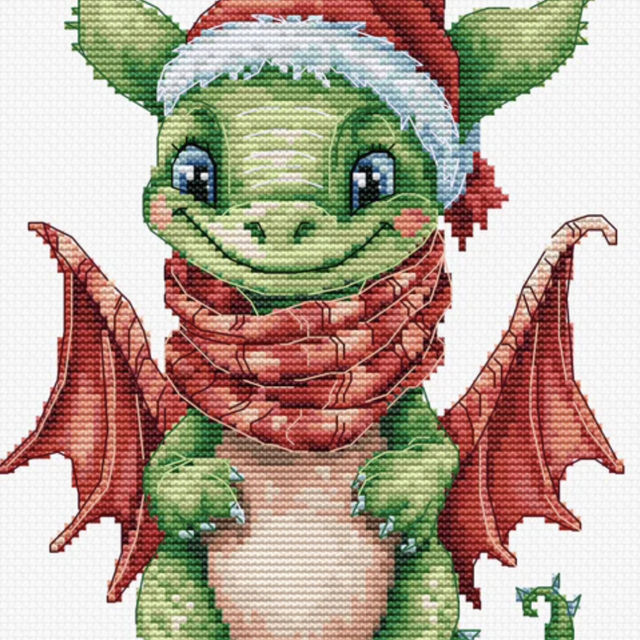 The Happy Dragon Counted Cross Stitch Kit