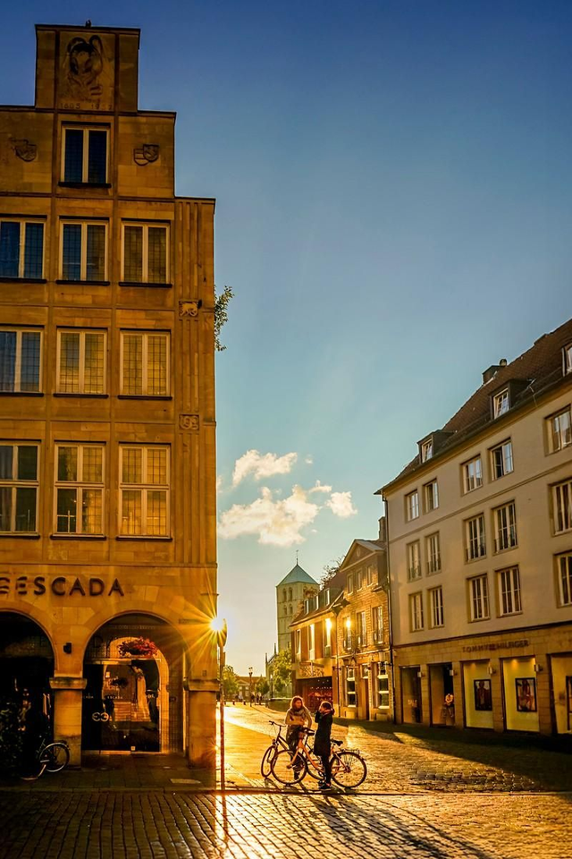 Radfahrer in der Altstadt