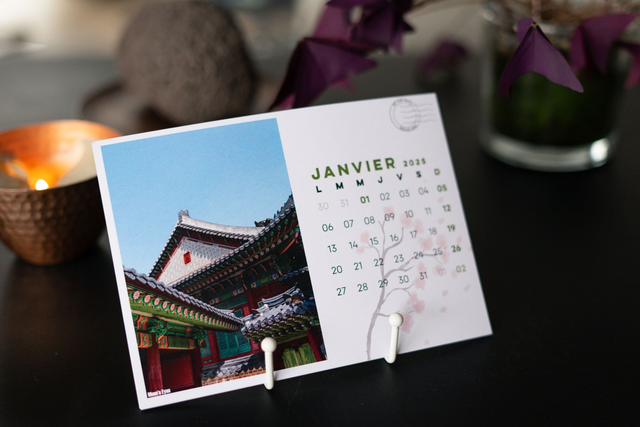 Calendrier Seoul horizontal