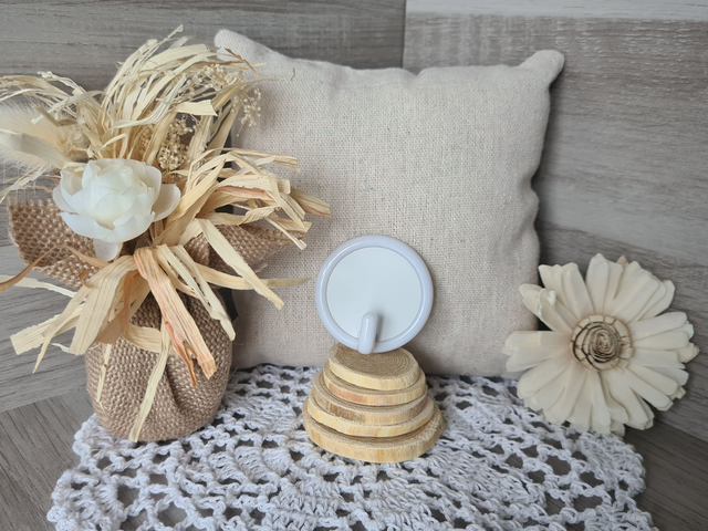 Petit crochet avec photos Rond Ø 4.5 cm Blanc