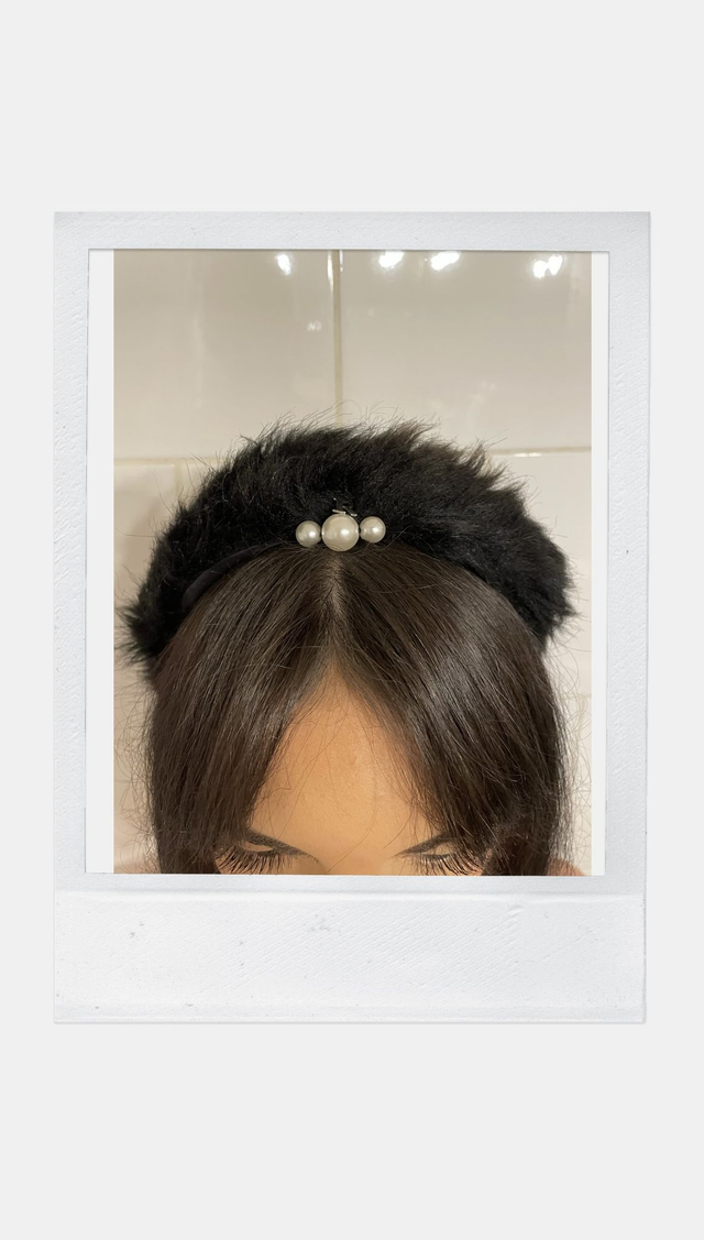 Serre-Tête - Fourrure Noire