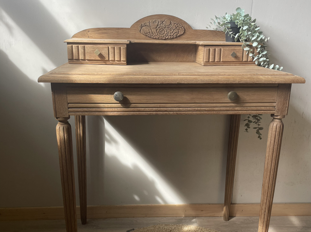 Console / coiffeuse en chêne 