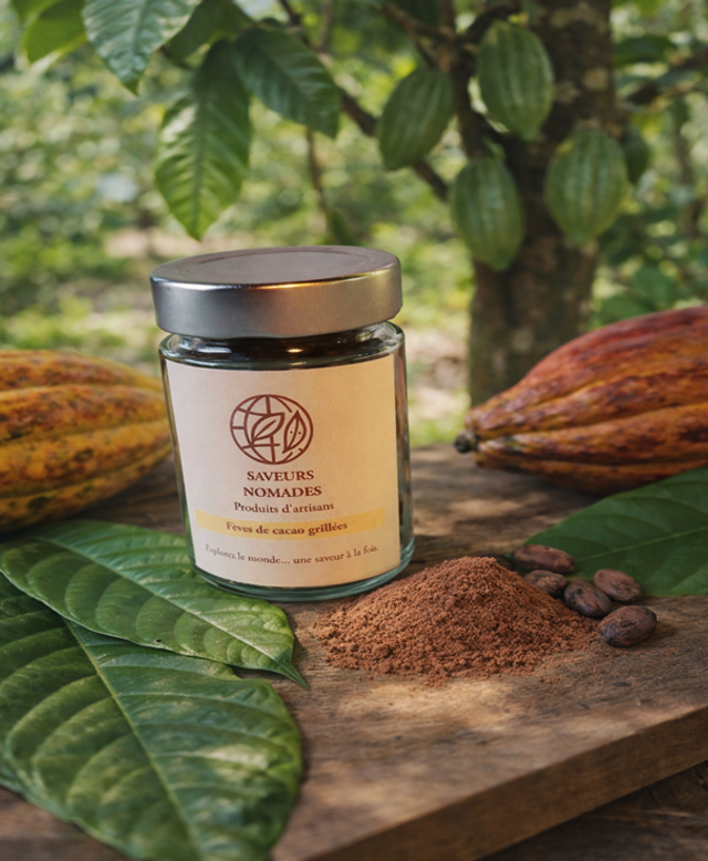 Fèves de cacao grillées