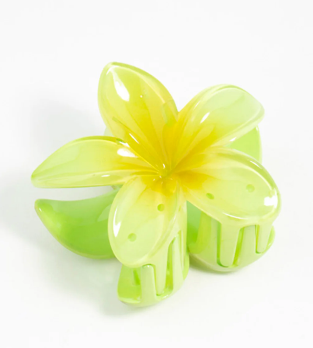 Green Flower Clip
