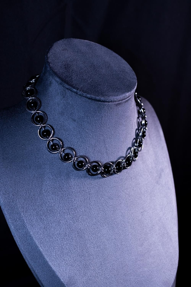 Choker Kuby (obsidienne)