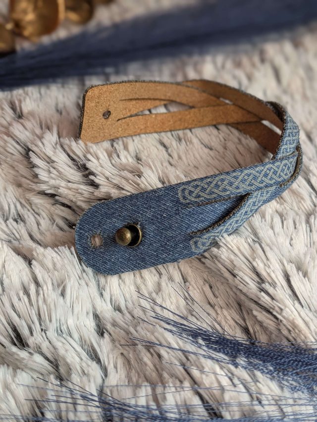 Bracelet en jean - Entrelacs