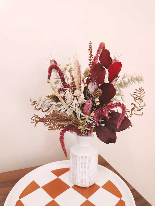 Bouquet avec vase