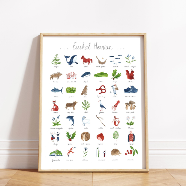 Affiche "Au Pays Basque" - en français et en euskara