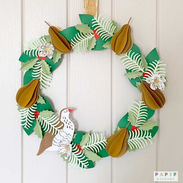 Partridge in a pear tree papercraft wreath workshop for adults @ Lincoln Cathedral, LN2 1PX