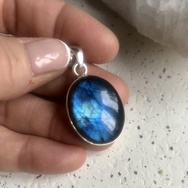 Pendentif Labradorite AAA n*4 argent 925