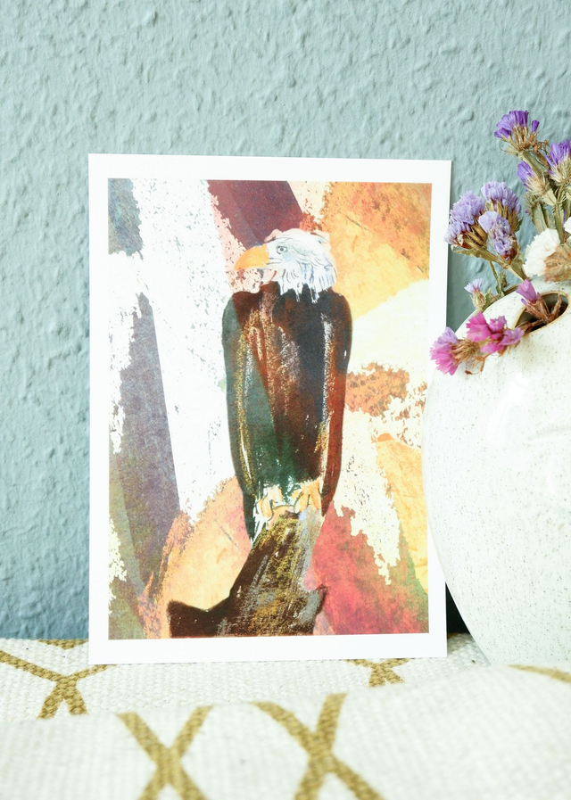 Carte postale M Illustration "Le Pygargue" 