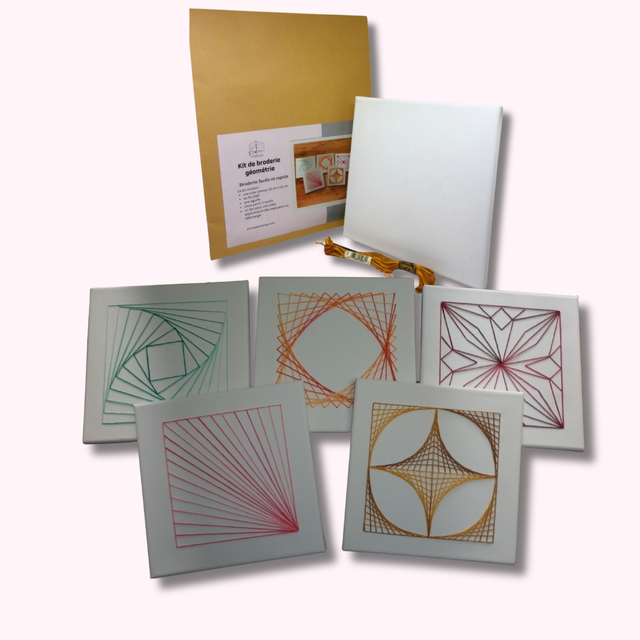 Kit de broderie Géométrie - 20 cm