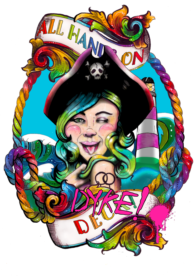 'All Hands on Dyke!' Cheeky Pride t-shirt