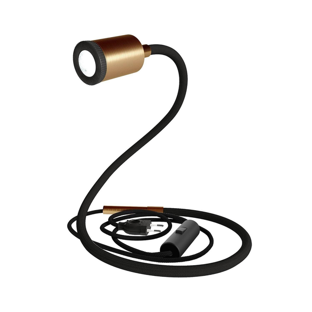 GU1d-one mit Gluhbirne / Finish Bronze satiniert