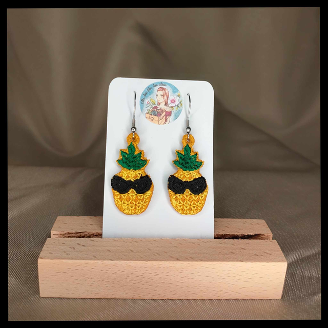 Boucles d&#039;oreilles Ananas à Lunettes