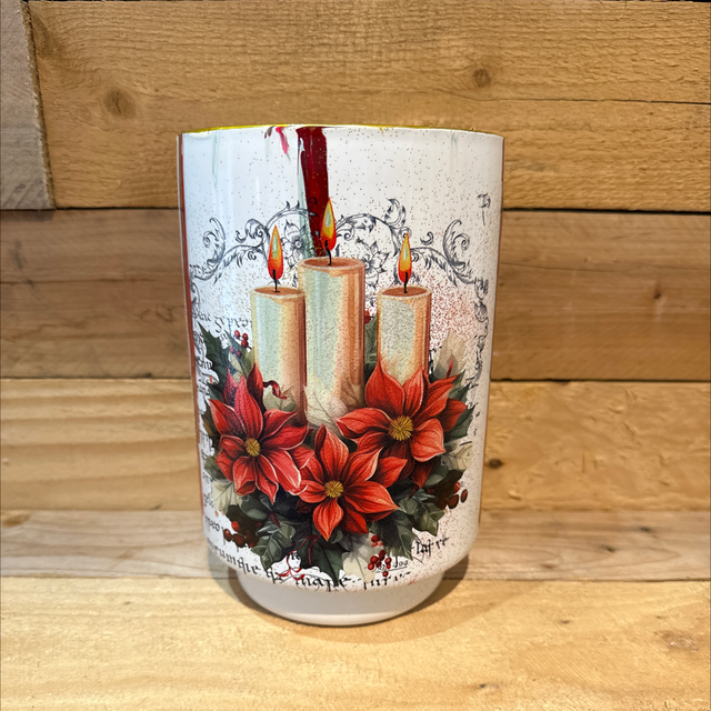 Festive Acrylic Pour Vase 