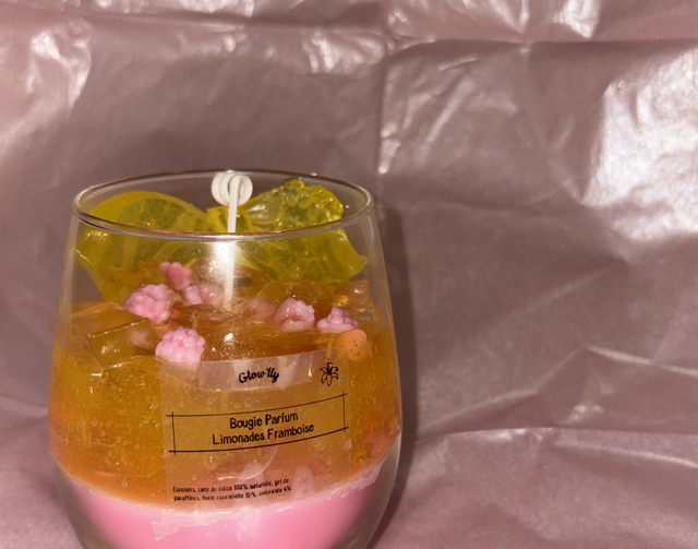 Bougie limonade framboise  