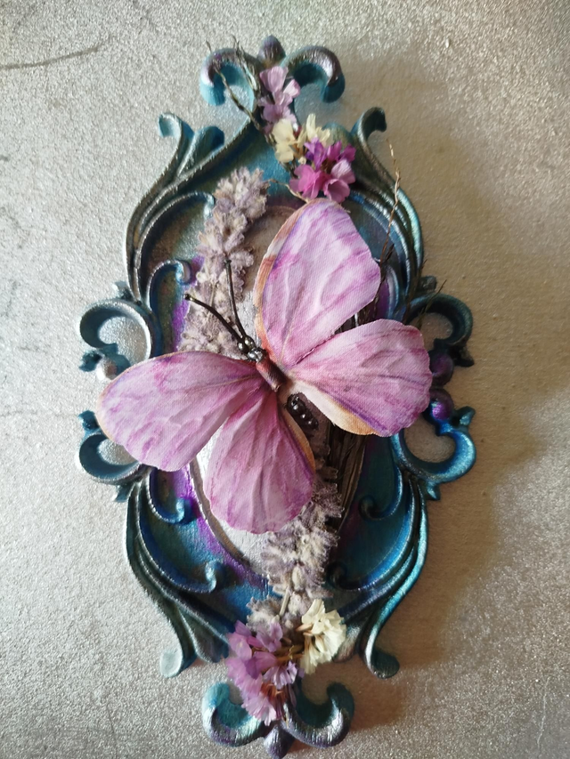 Portail faërie papillon rose