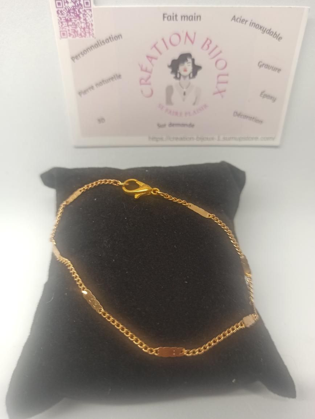 Bracelet maille plate 