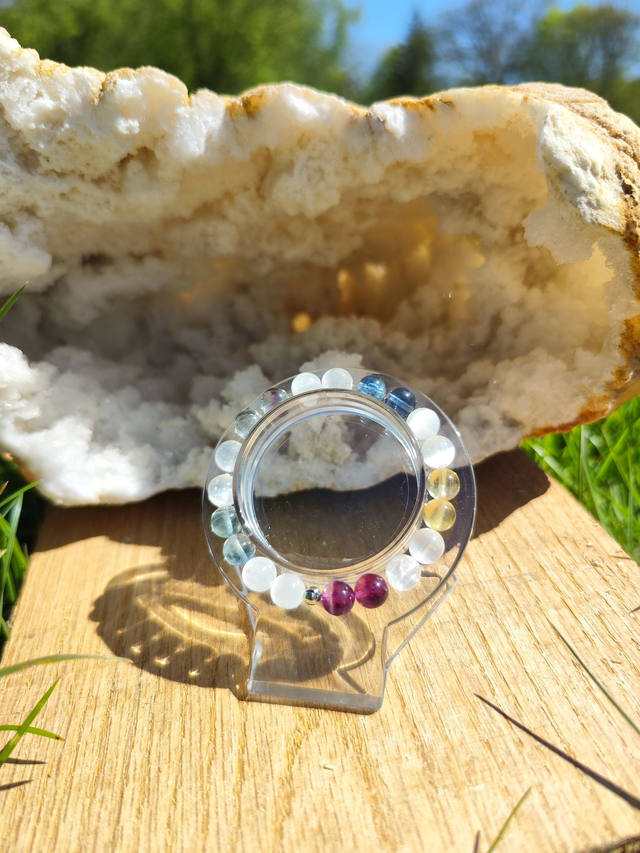 Bracelet Fluorite/Sélénite