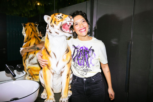 CumbiaPrints T-Shirt Tigre Flequillo Yellow (Unisex)