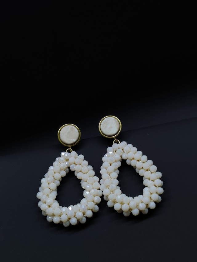 Facettperlen | Beige | Gold