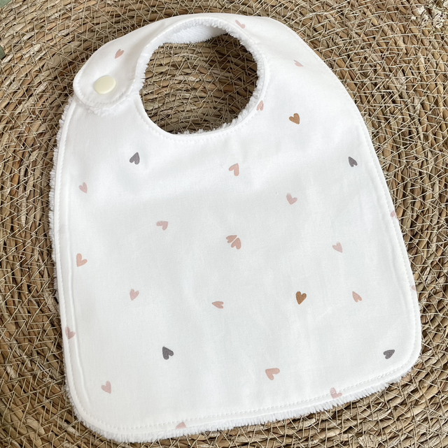 Bavoir bébé « Petit cœur »  0-6 mois 