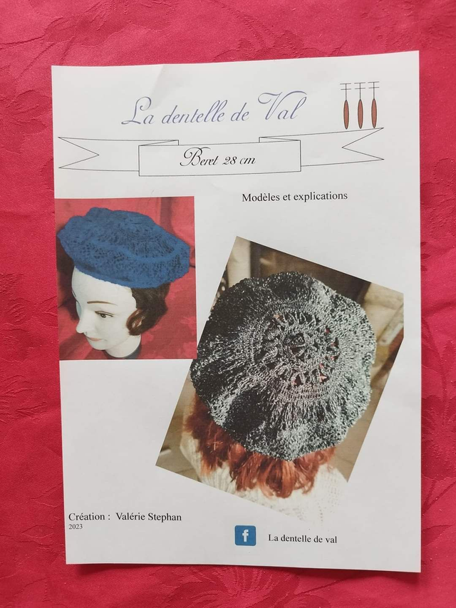 Patron béret 28 cm modèle titi Parisien 