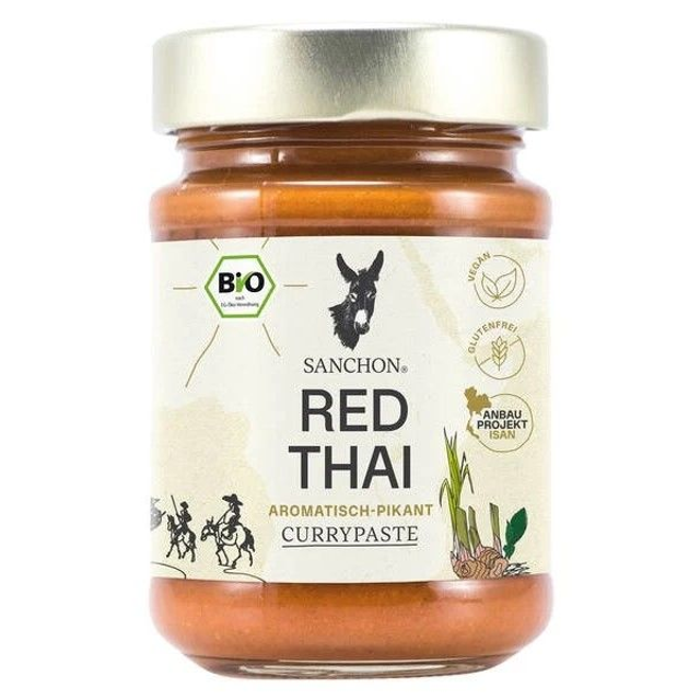 Sanchon Thai Curry Paste rot, 190g Glas