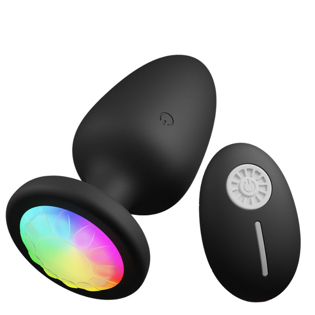 Plug Anal Grande com Luz Led e Controle Remoto 