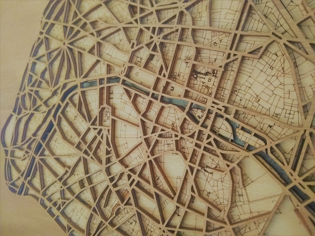 B04 – Carte de Paris 3D – Décoration Murale