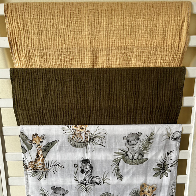 Muslin Set with Safari Animal Print