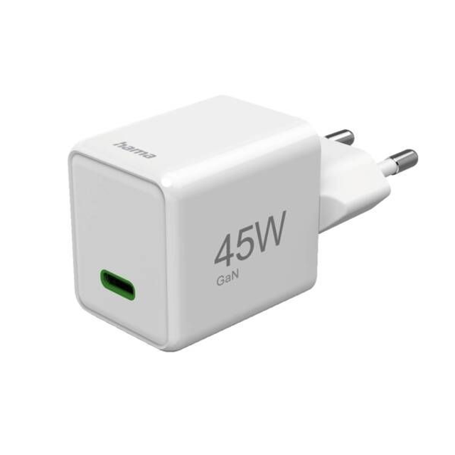 Hama Ladegerät 201983 Super Mini-Lader, USB-C, 45W Weiss