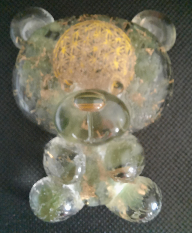 Ourson Orgonite Aventurine verte / Jade néphrite