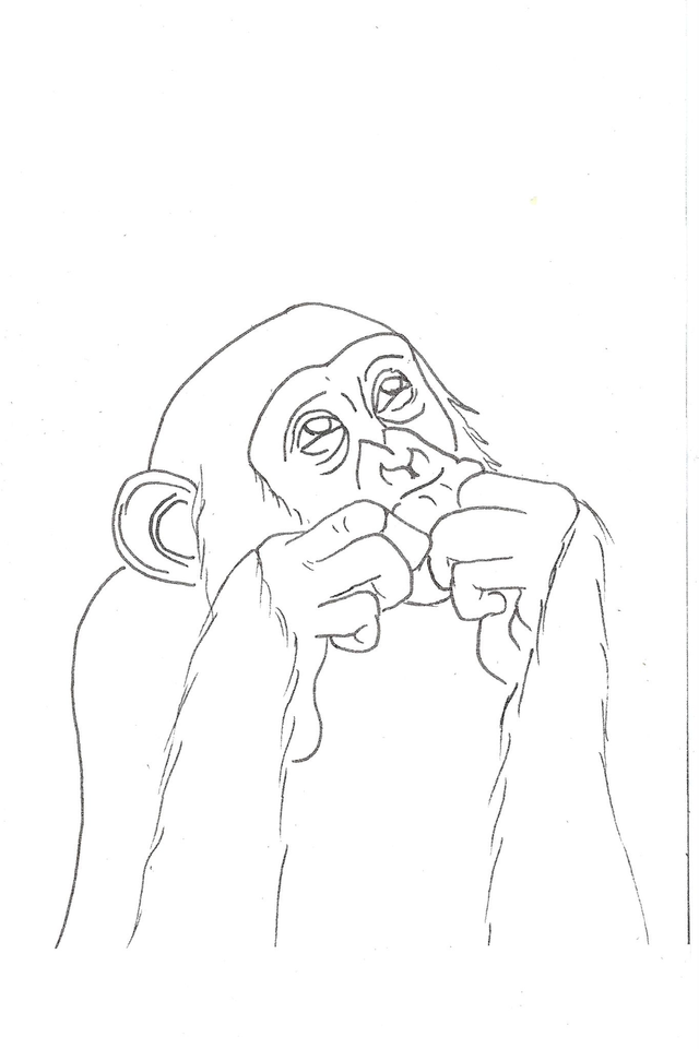 Carte "Finis Moi!" - Le Chimpanzé - 10x14cm
