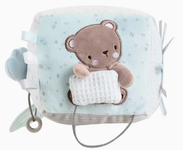 Dream Big Blauer Plüschwürfel