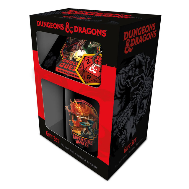 Dungeons &amp; Dragons: Modern Retro Mug, Coaster And Keychain Set