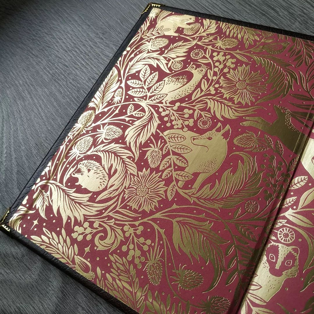 Grimoire cuir "Jungle rose"