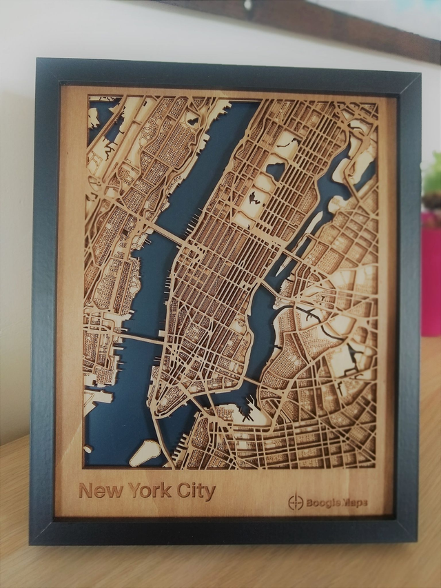 B02 – Carte de New York CIty 3D – Décoration Murale