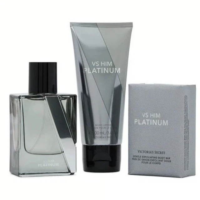 Victoria's Secret Set de Regalo Hombre Him Platinum 3 piezas