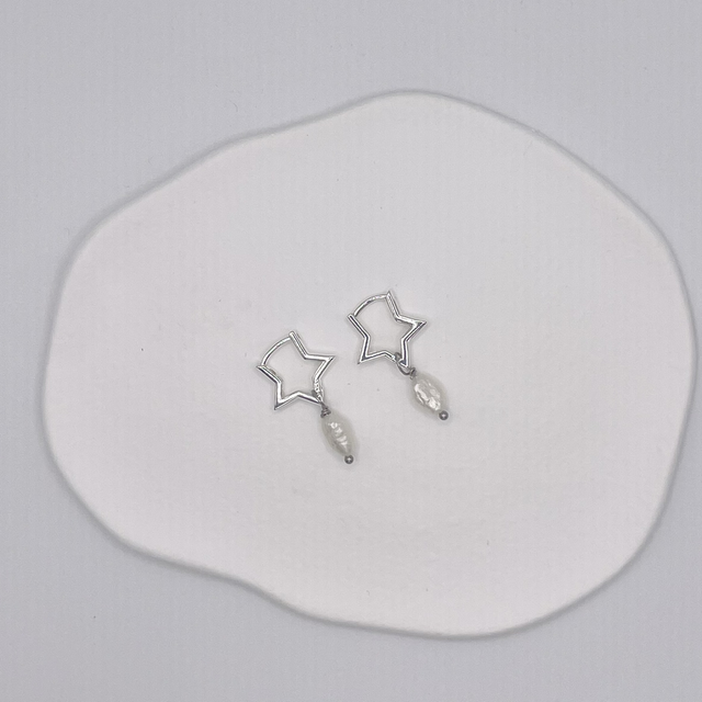 STARS MINI - Minihoops mit Süßwasserperlen