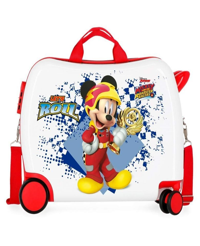 Trolley Cavalcabile Disney Mickey Joy 4 Ruote 38x50x20cm Multicolor