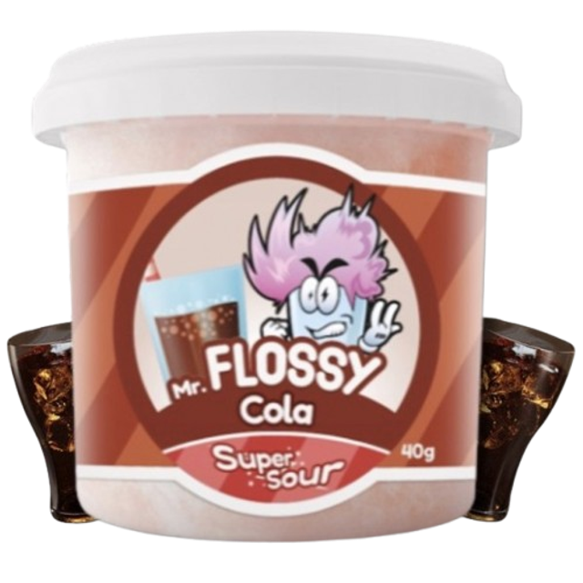 Mr Flossy Barbe à papa Acidulée Cola 40 Gr