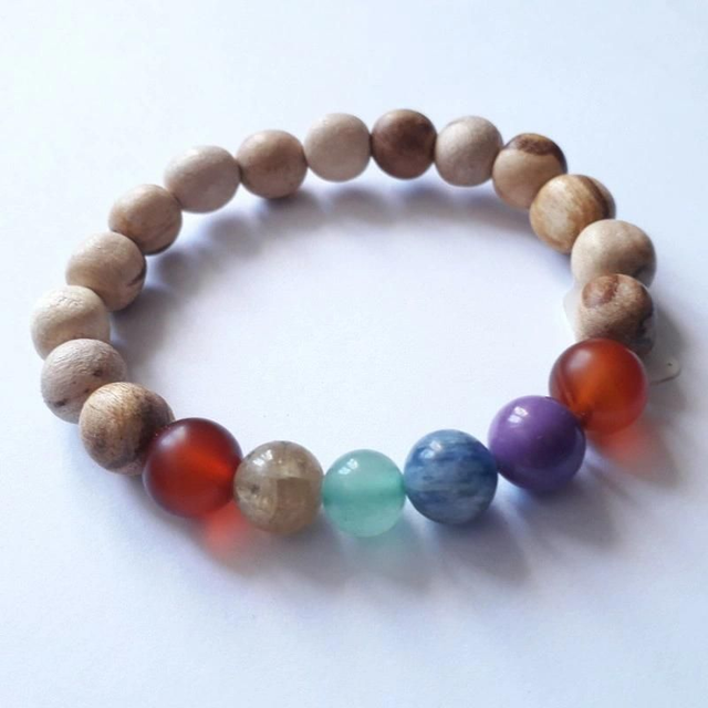 Aromatherapy Bracelet with Natural Minerals and Palo Santo Wood 