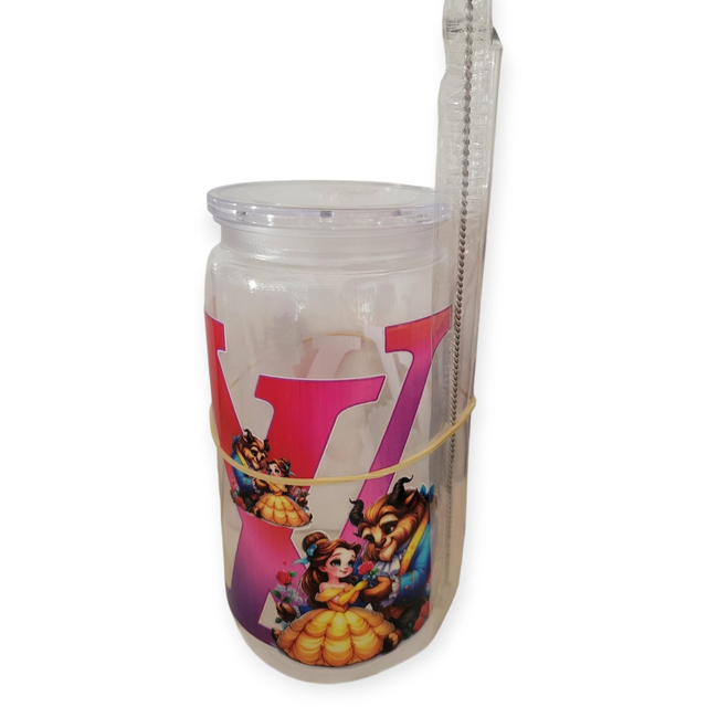 Gourde avec paille en plastique 